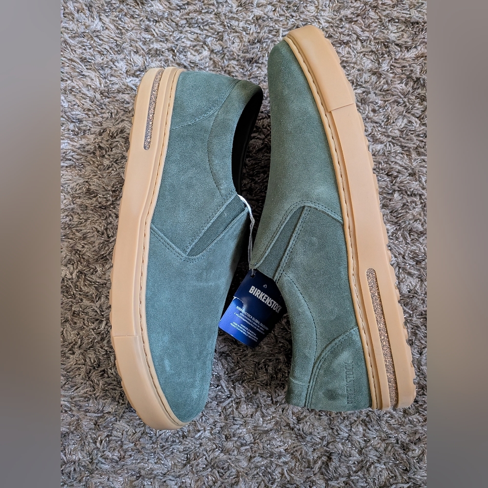 Birkenstock Oswego Suede Leather Thyme Green Slip On Shoes Men's 11 - Picture 4 of 7